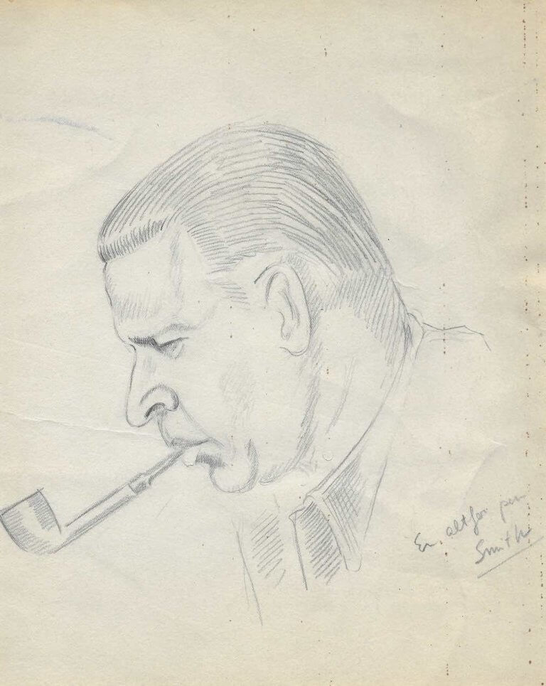 Drawing-of-Eilert-Smith-With-Pipe-768x965
